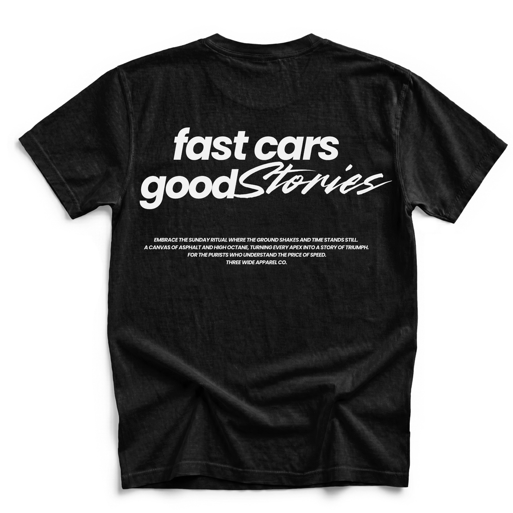 Fast Cars Good Stories T-Shirt, Motorsports streetwear, NASCAR fan t-shirt, Racing lover gift tee